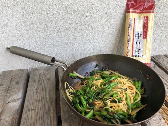 画像1: カフで菜の花の麺料理を作ろう！　純チタン深型フライパン